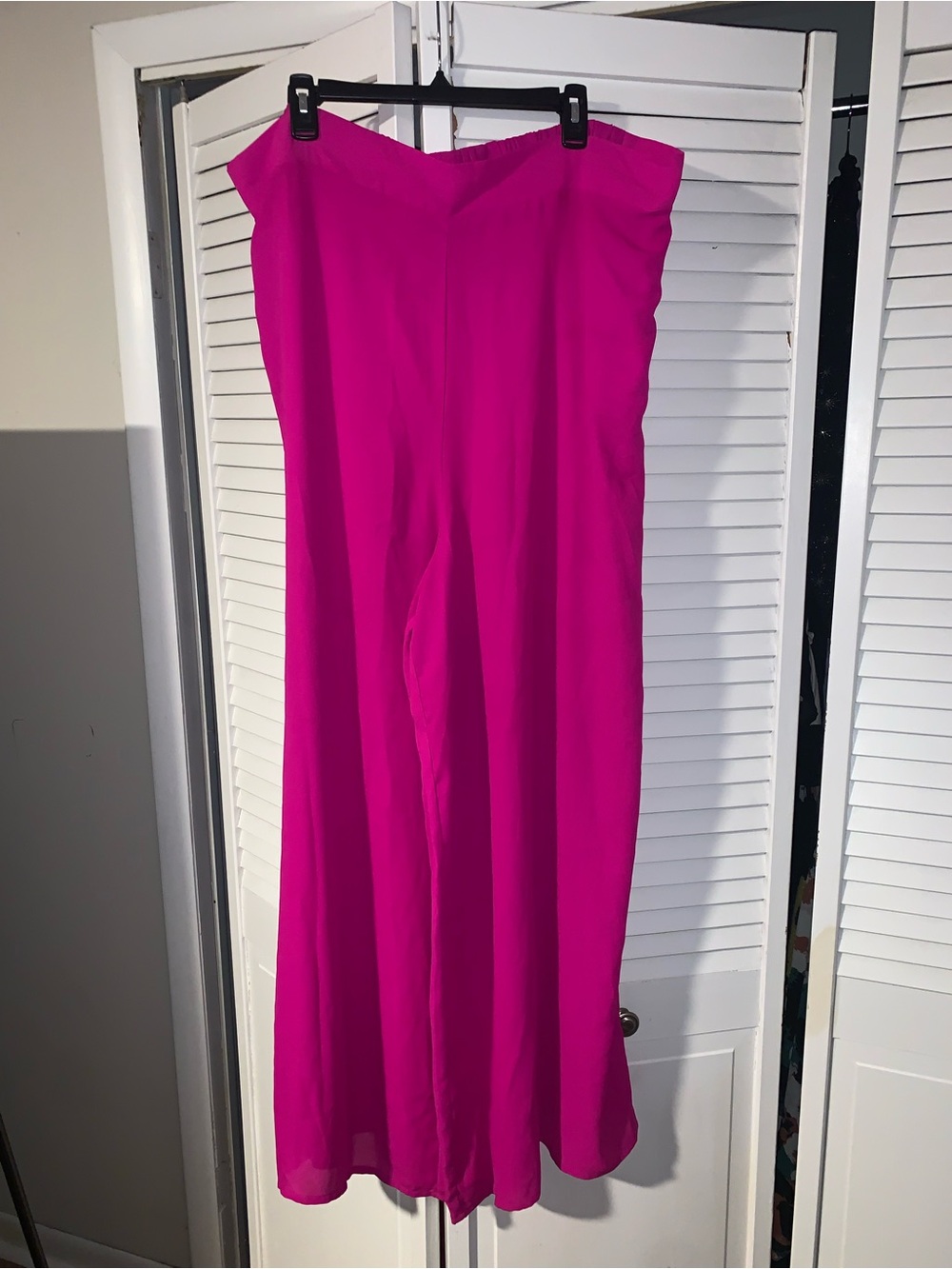 Zelie for She Plus Size Women’s Hot Pink High Rise Wide Leg Pants